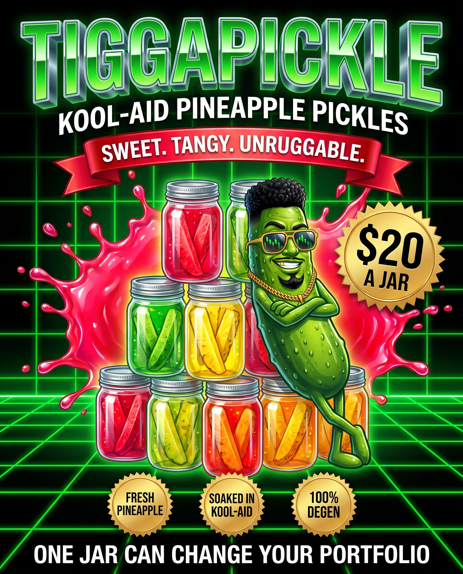HoodPickle $20 a jar poster