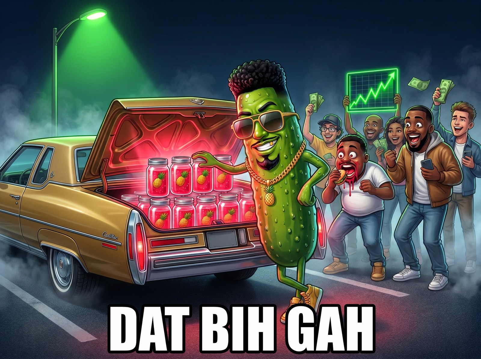 HoodPickle selling jars out the trunk